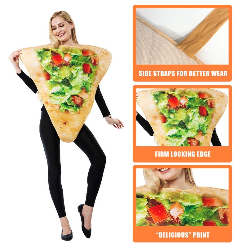 ReneeCho Couple Halloween Costume Adult Nacho Tortilla Chips Mens Womens Food Mascot Match Outfit Onesie - Image 5